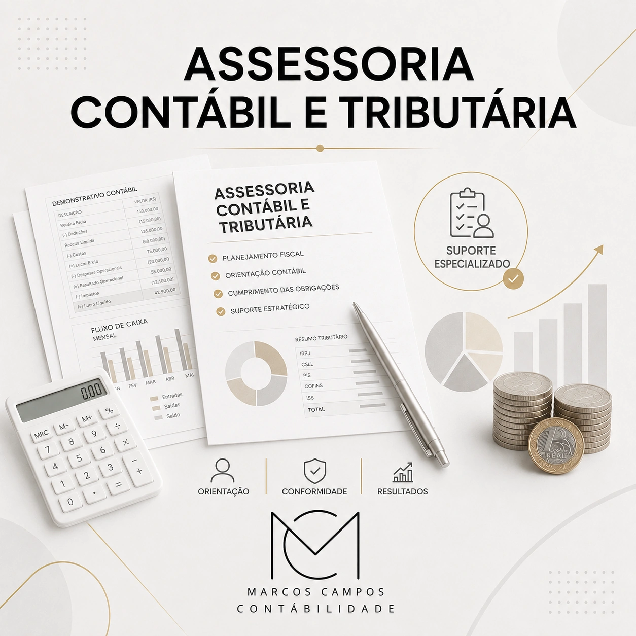 Arte do serviço Assessoria Contábil e Tributária